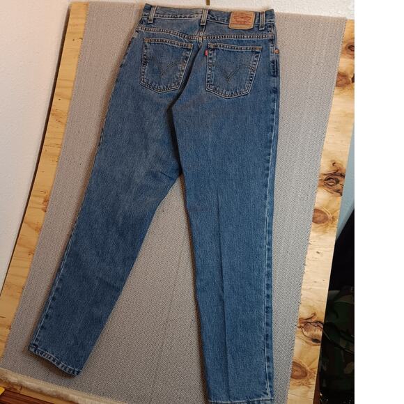 Levis 550 Y2K Jeans Womens 12L 31X33 Blue Fade Relaxed Taper Street Casual Tall - Picture 11 of 16